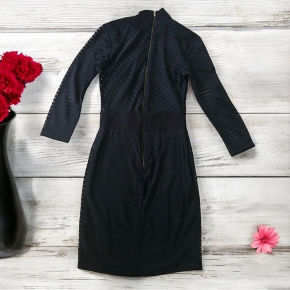 Black Bodycon Sheer Top Dress Small - Picture 2 of 15